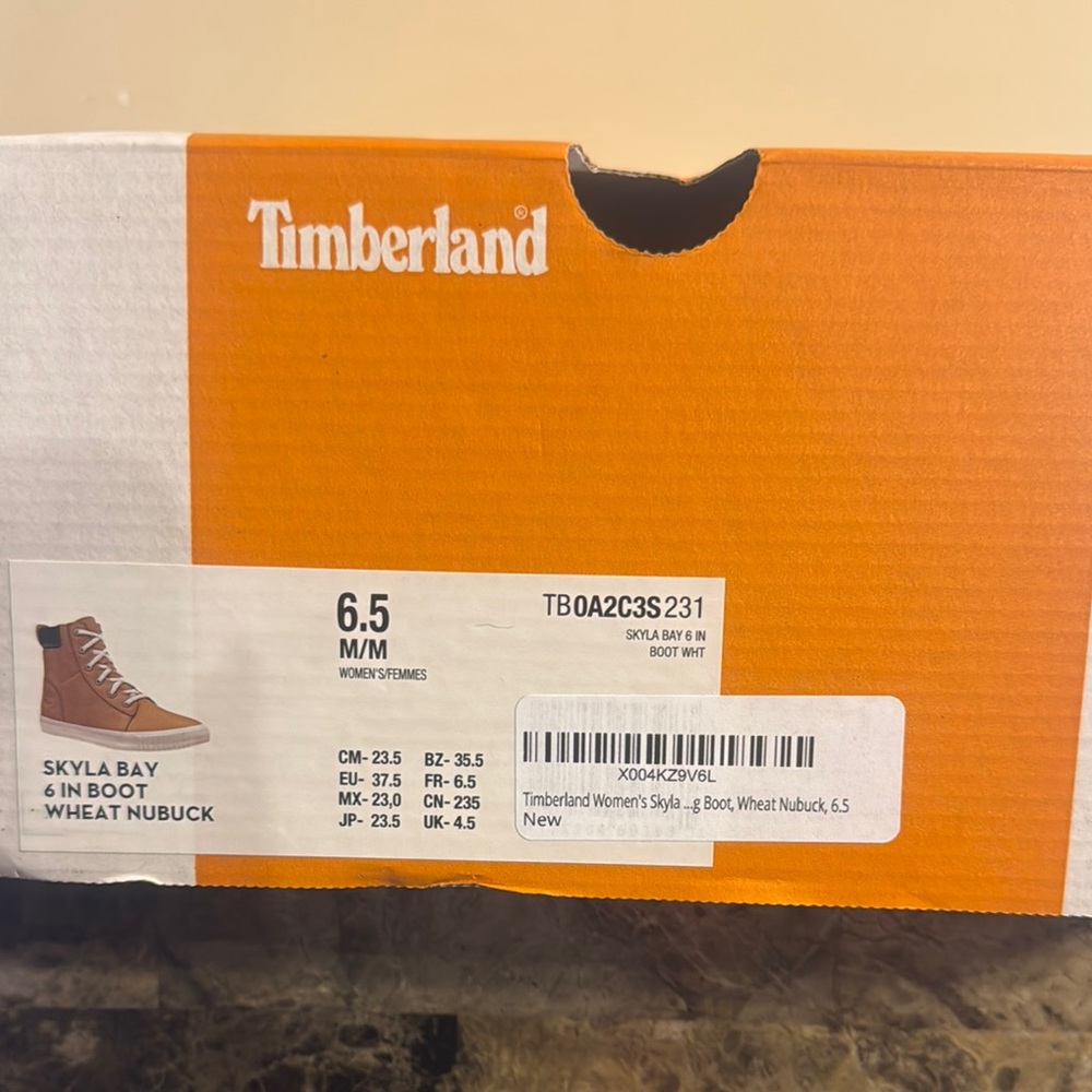 Timberland Skyla Bay 6" Wheat Nubuck Boots